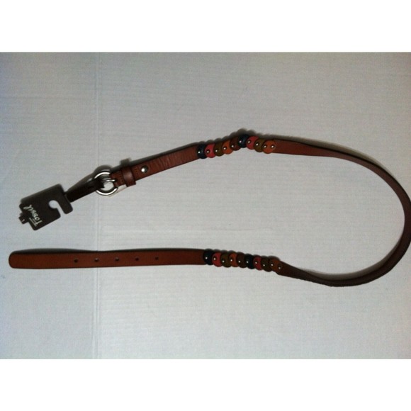 FOSSIL WOMENS NEW BROWN LEATHER BELT SIZE: L  LENGTH: 44\